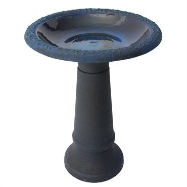 Algreen Acerra 20” Stone Composite Birdbath Blue product photo