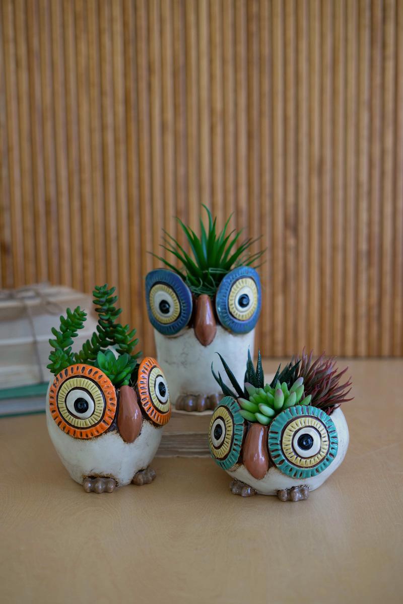 Ceramic Owl Planter product photo