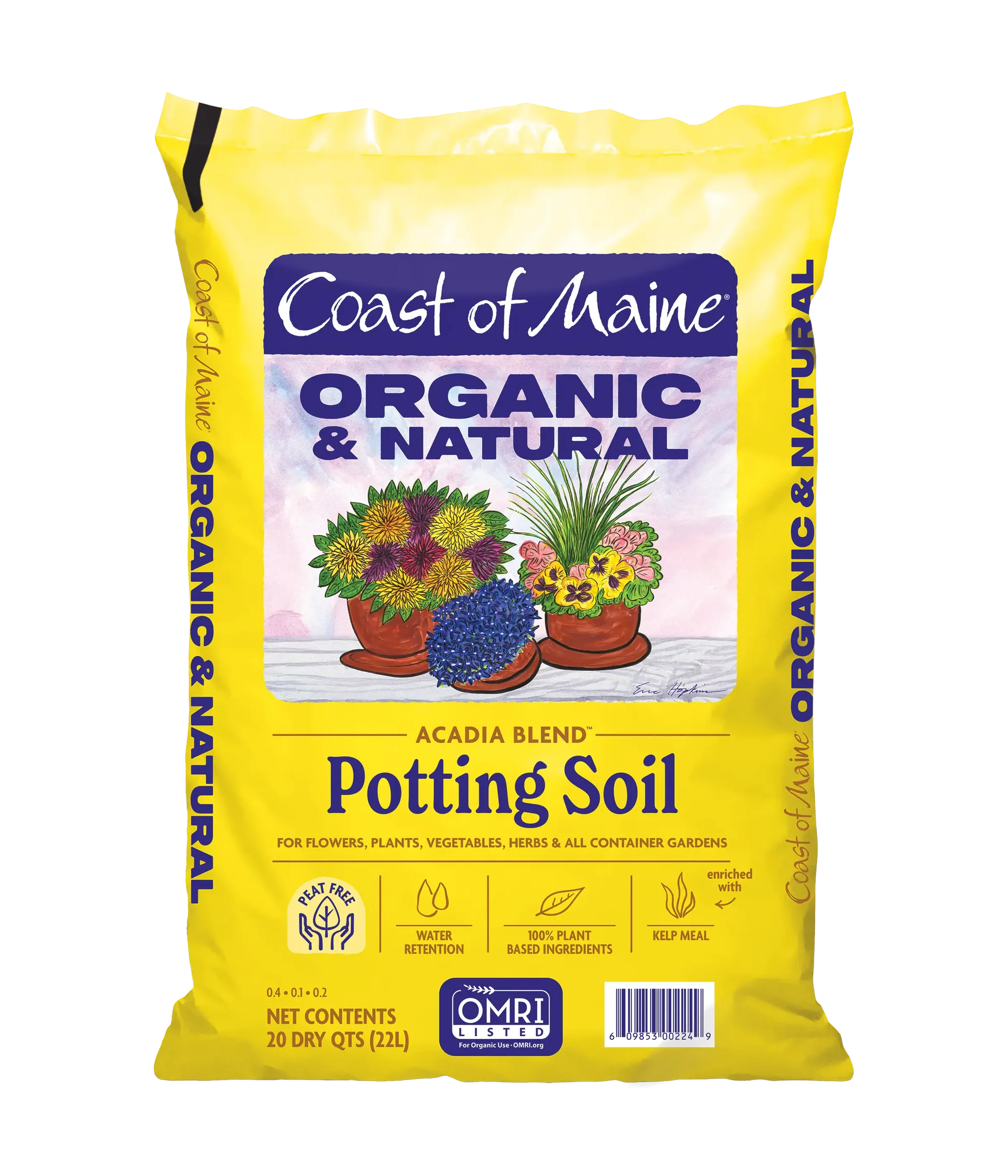 COM Acadia Peat Free Potting Soil 20qt