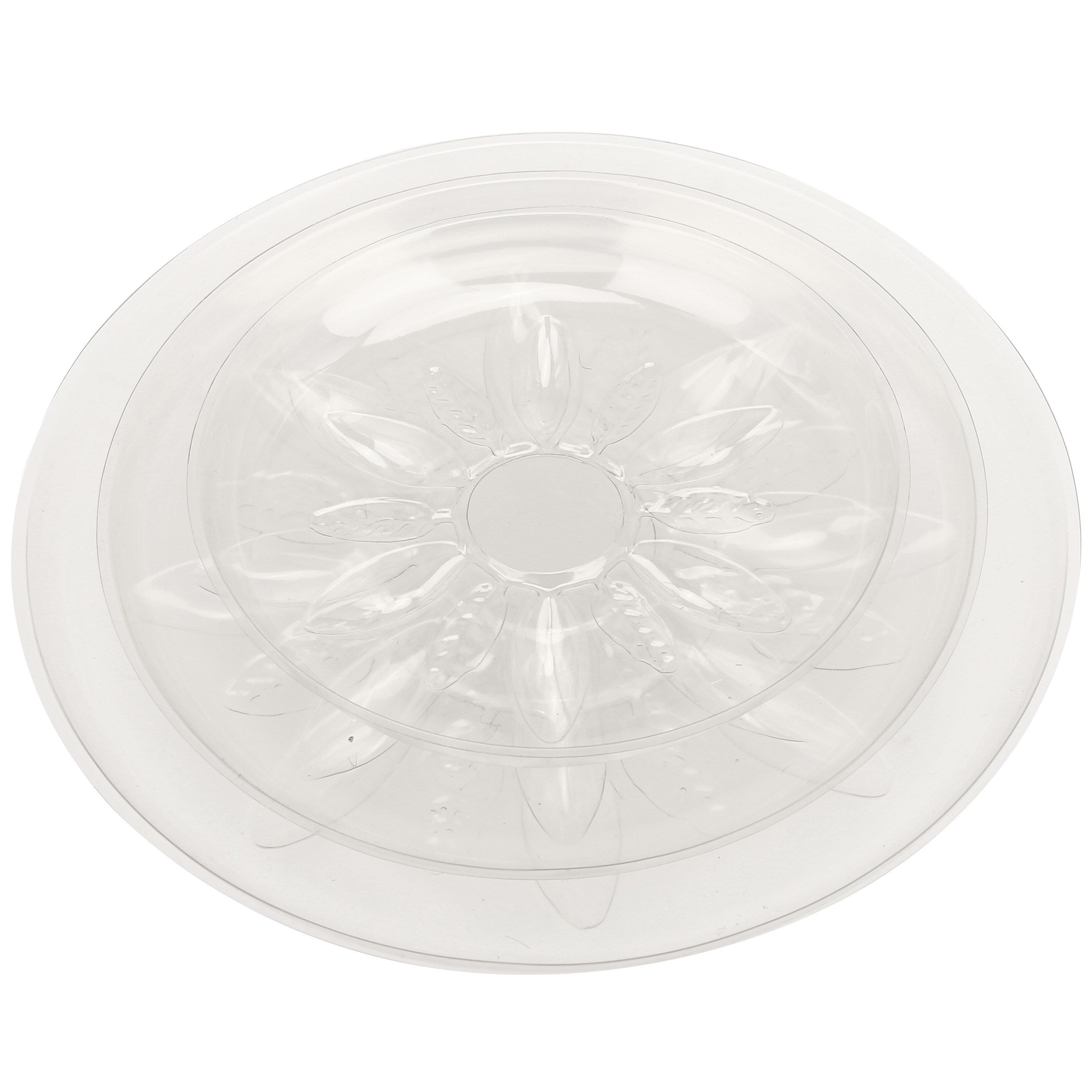16” clear plastic saucer product photo