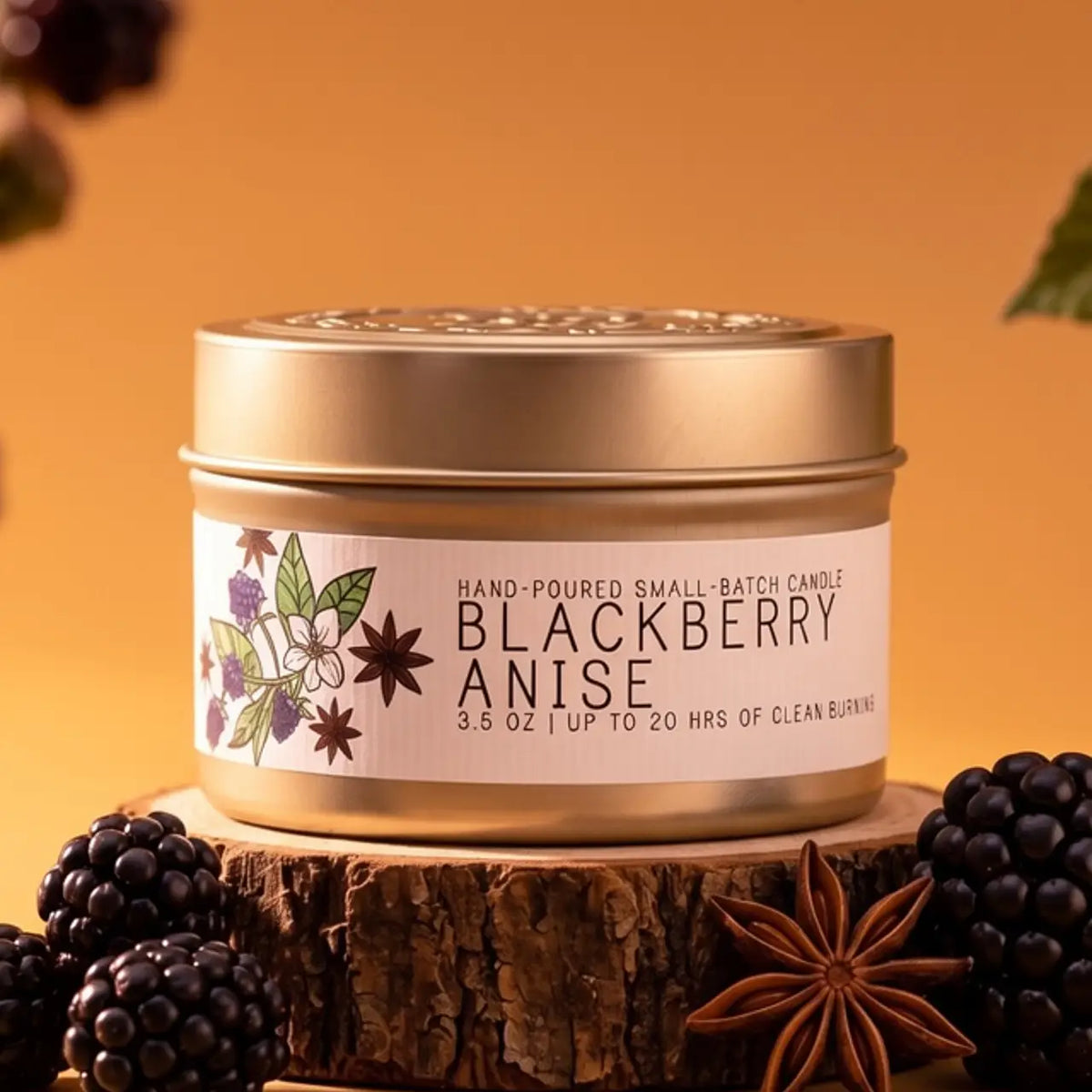 Blackberry Anise Tin Candle