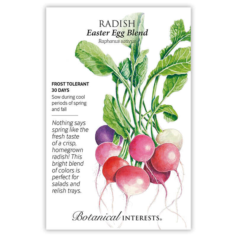 Radish Easter Egg Blend seed packet photo