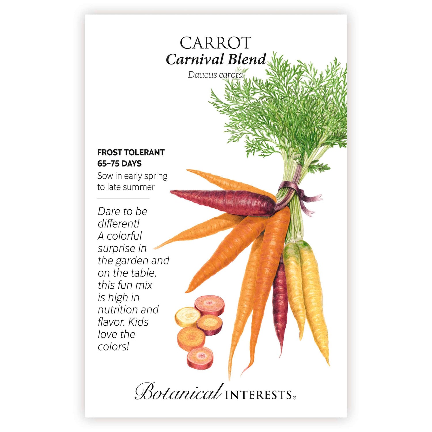 Carrot Carnival Blend Seed Packet seed packet photo