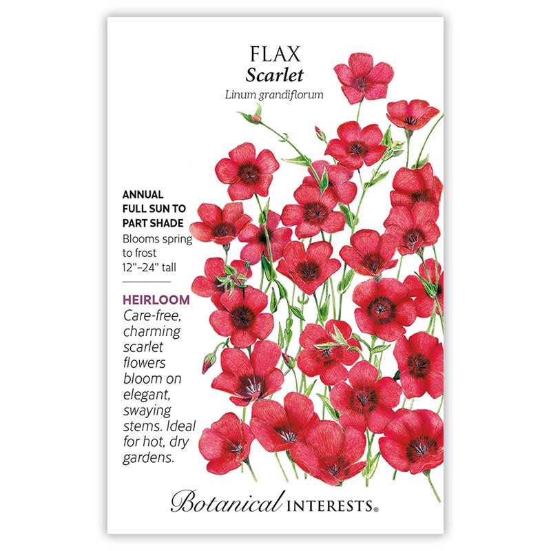 Flax Scarlet Seed Packet