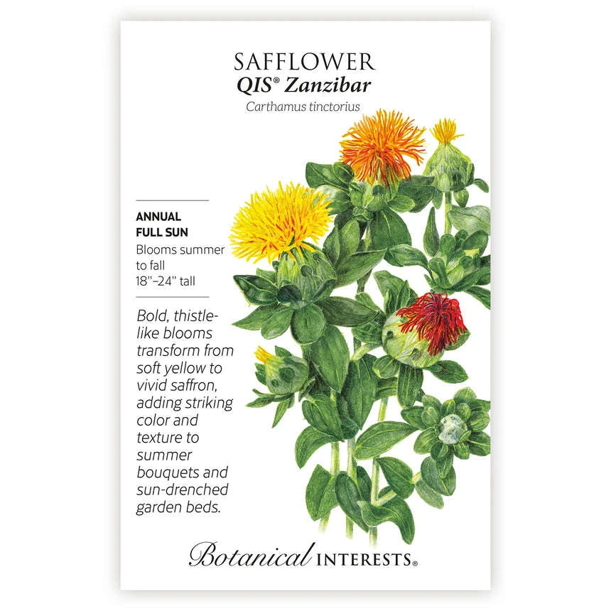 Safflower QIS Zanzibar Seed Packet