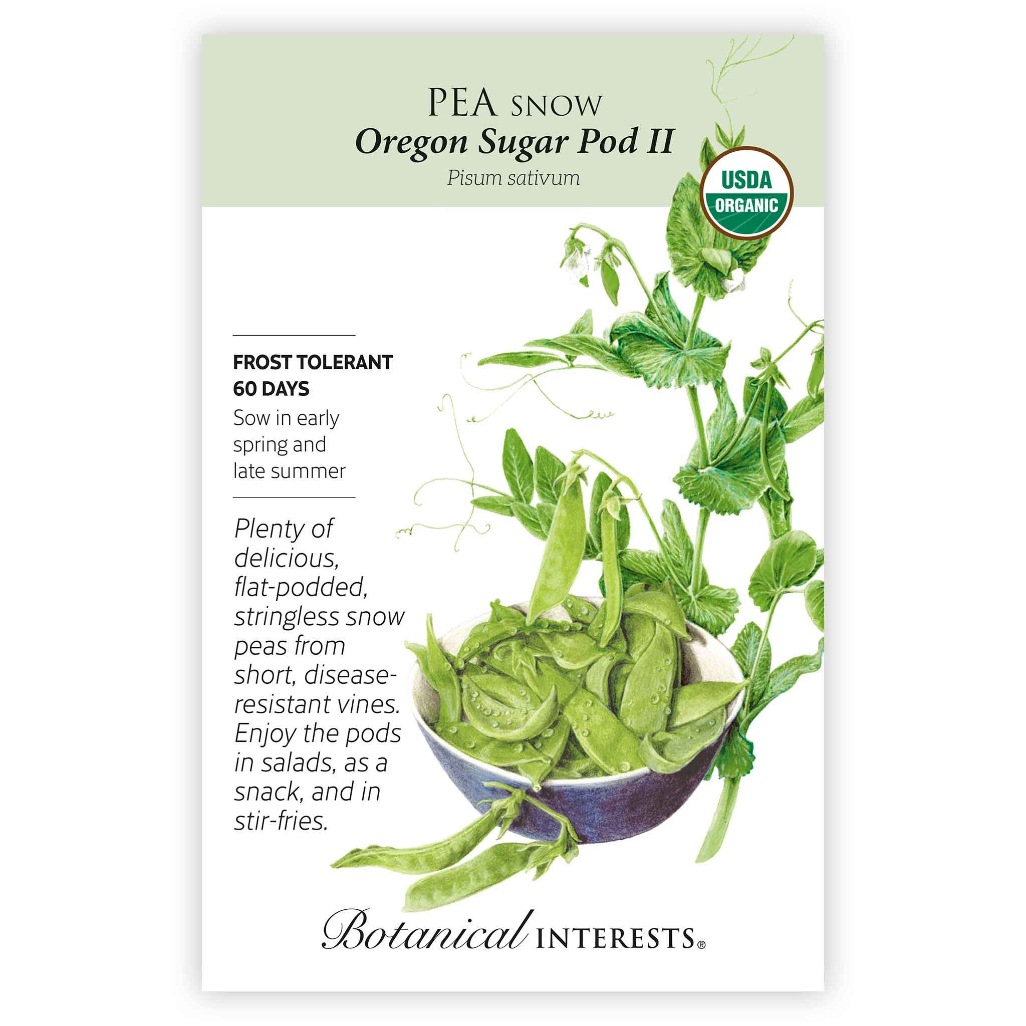 Pea Oregon Sugar Pod II seed packet photo