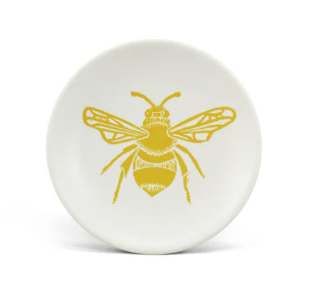 Small white bee saucer