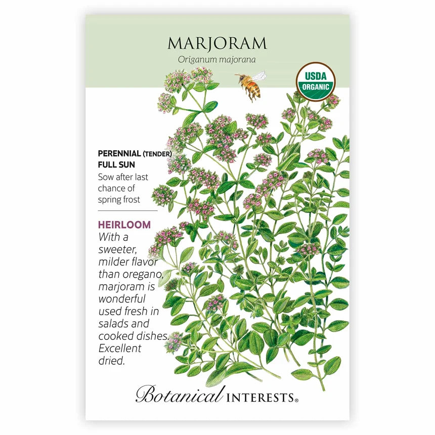 Marjoram Org Seed Packet