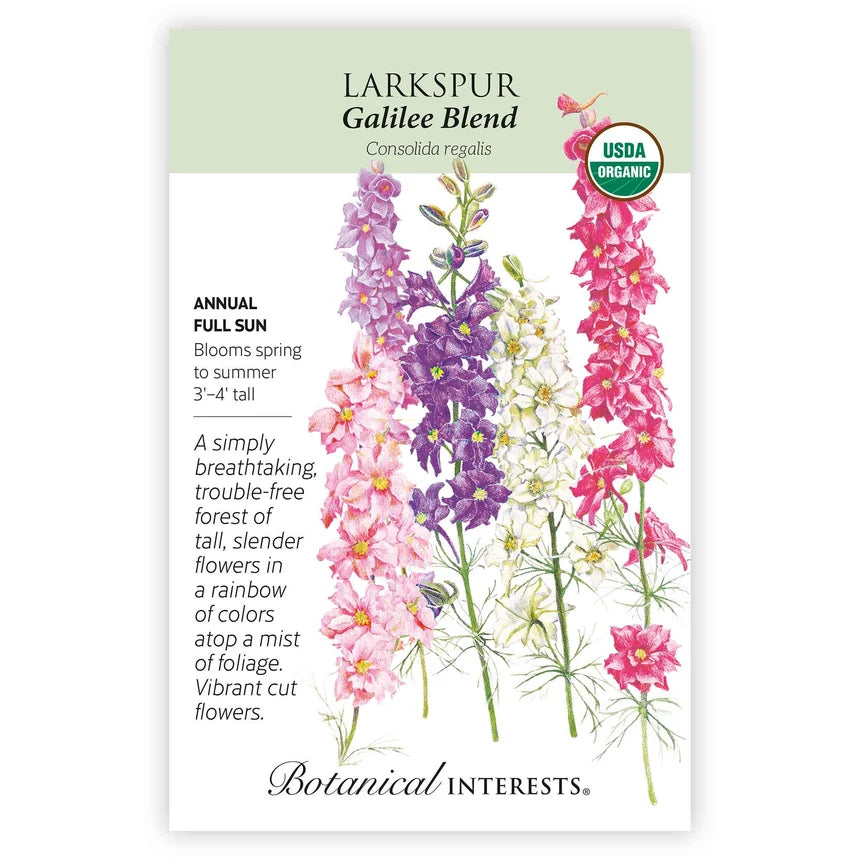 Larkspur Galilee Org Seed Packet