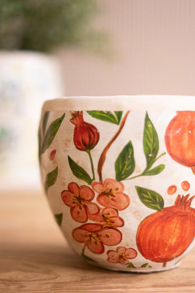 Pomegranate Cement Planter