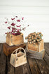 Rustic Recycled Wood Hand Bag Planter product photo
