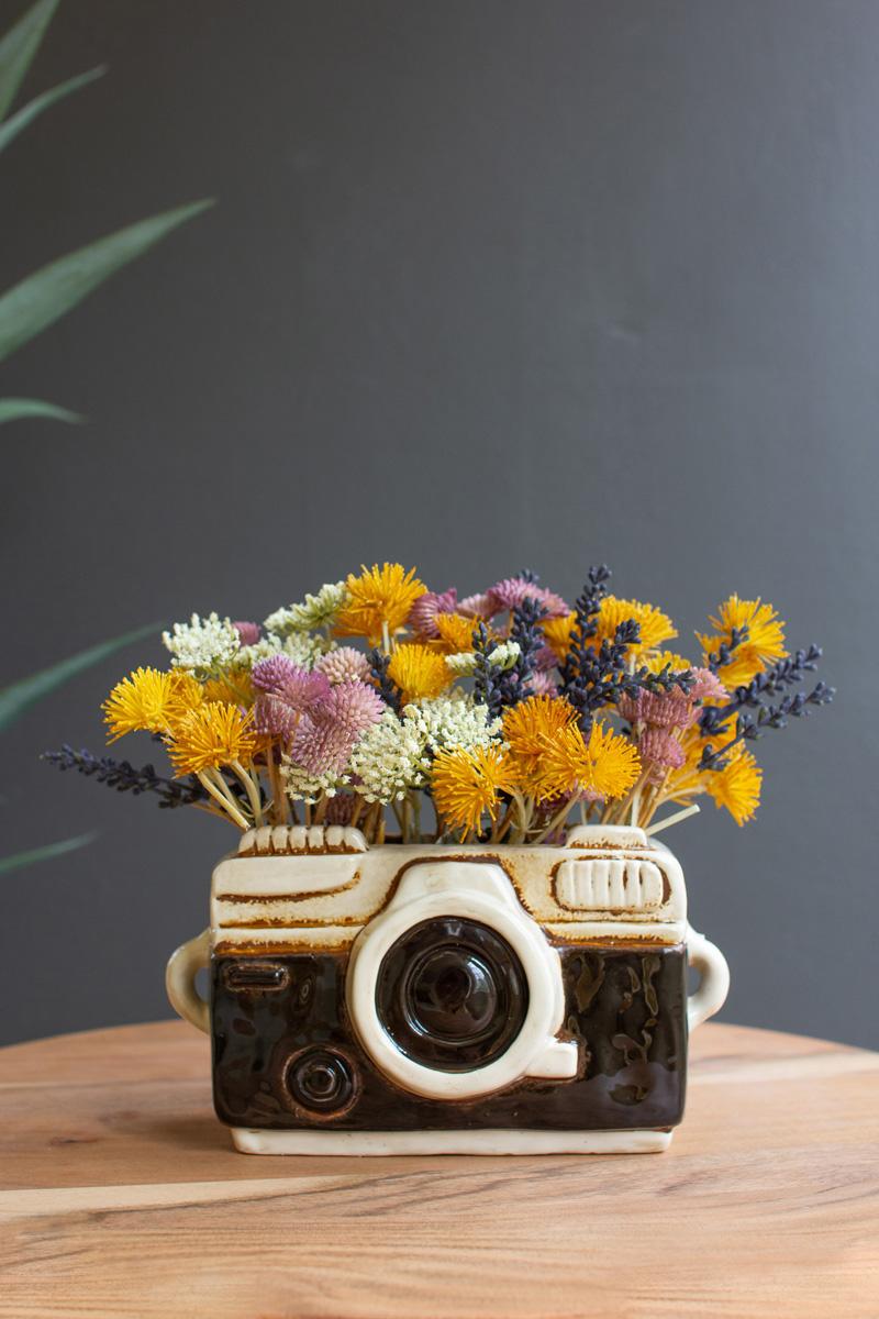 Ceramic Camera Planter product photo