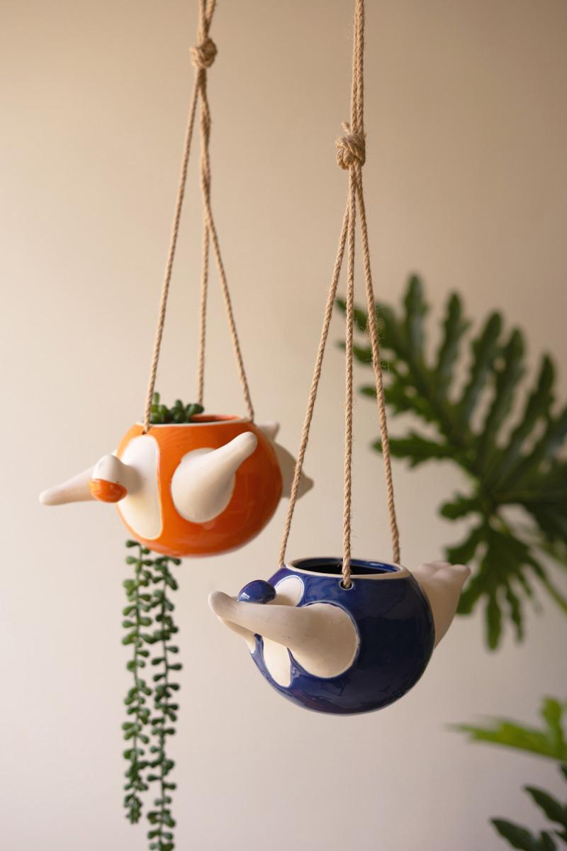 Hanging Ceramic Swimmers Planter product photo