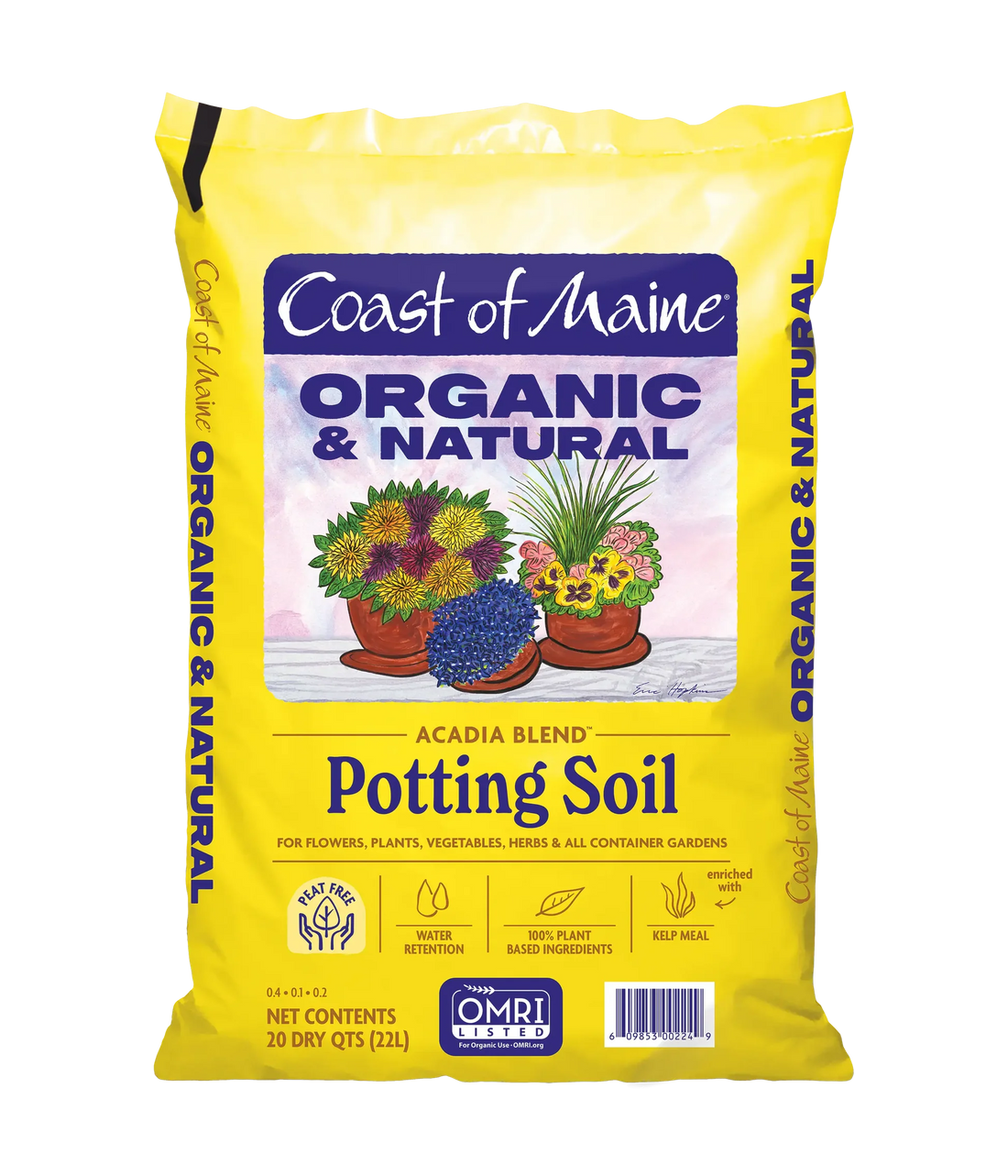 COM Acadia Peat Free Potting Mix 40qt