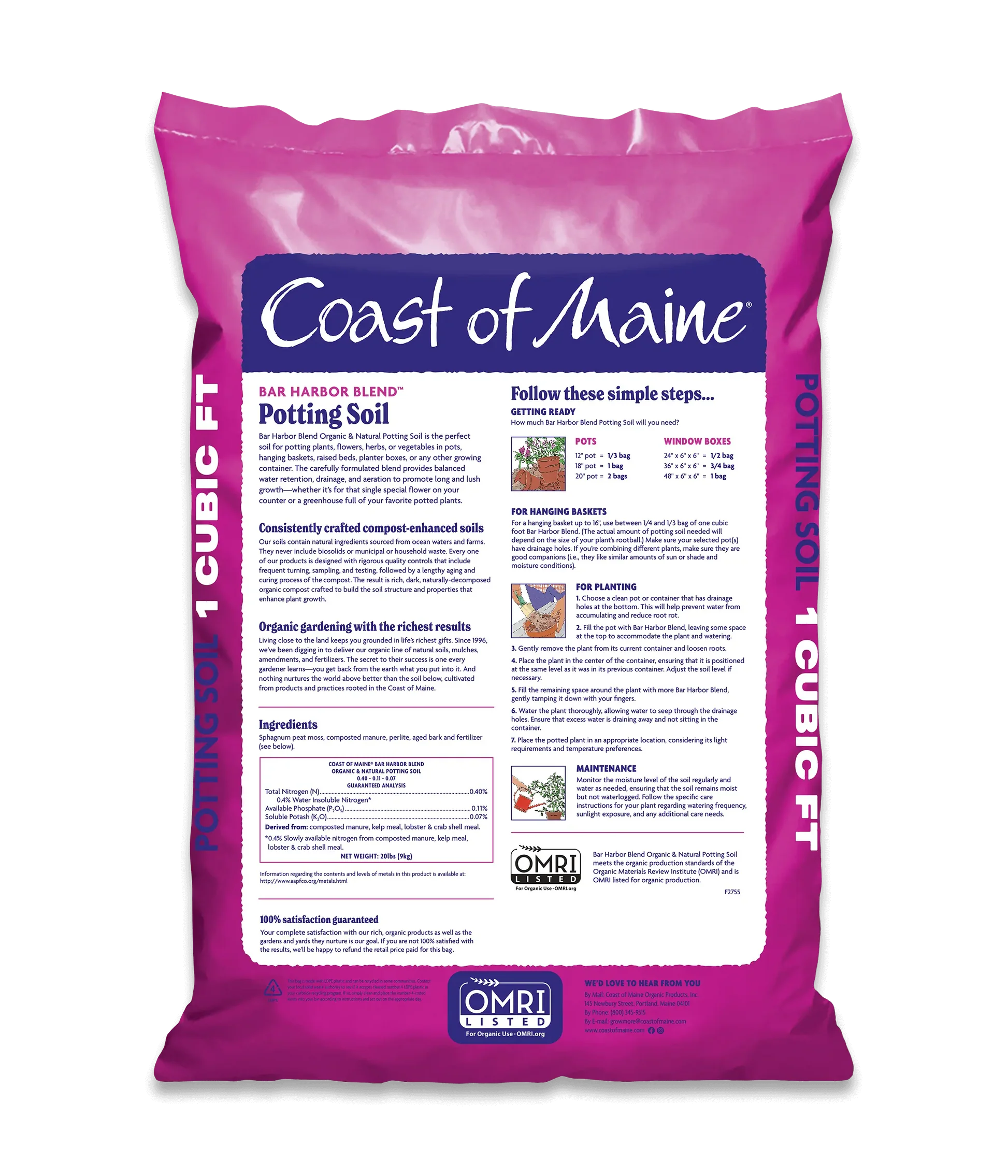 COM Bar Harbor Potting Soil 1cu