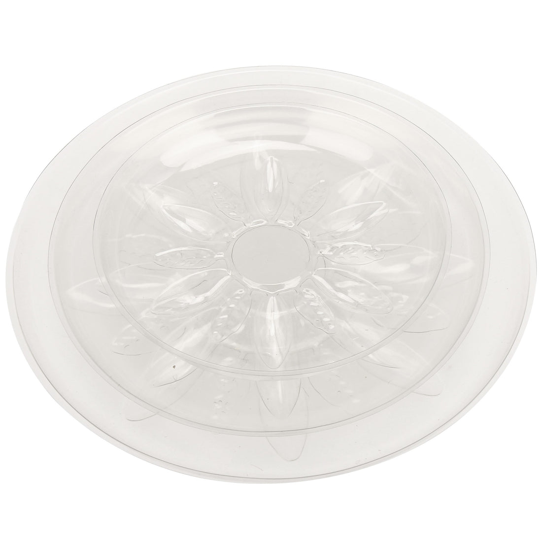 16” clear plastic saucer product photo