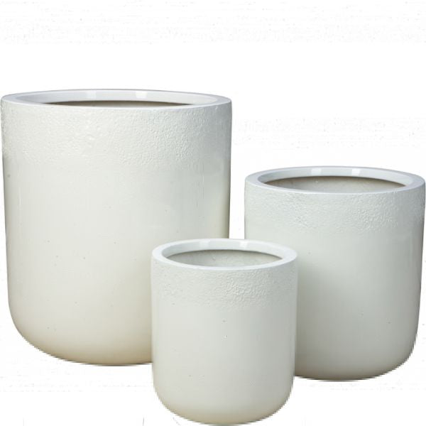 Lightweight Vestro Planter- Antique White over Volcanic White