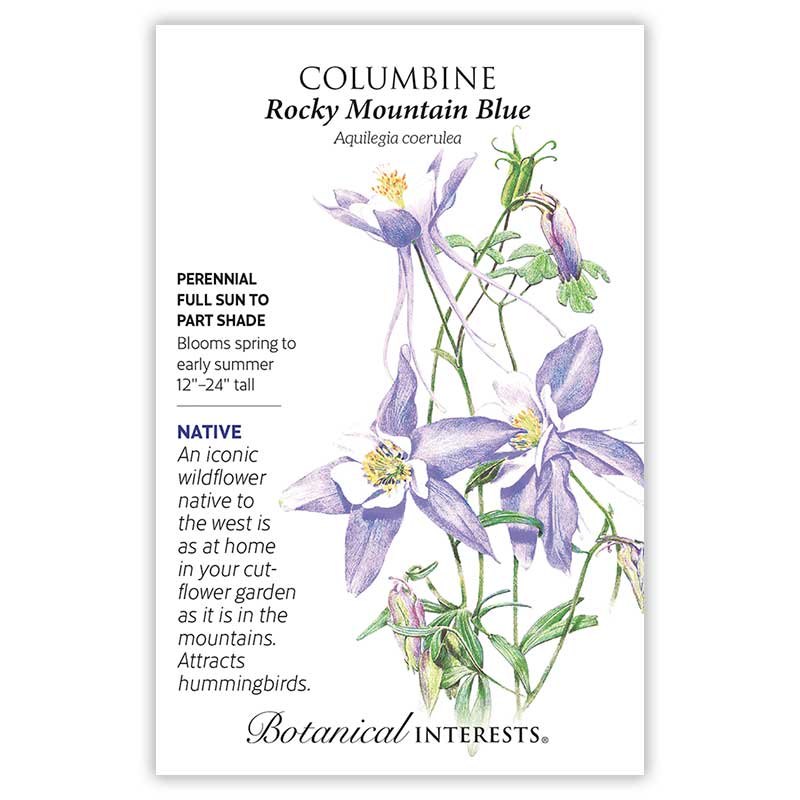 Columbine Rocky Mountain Blue Seed Packet