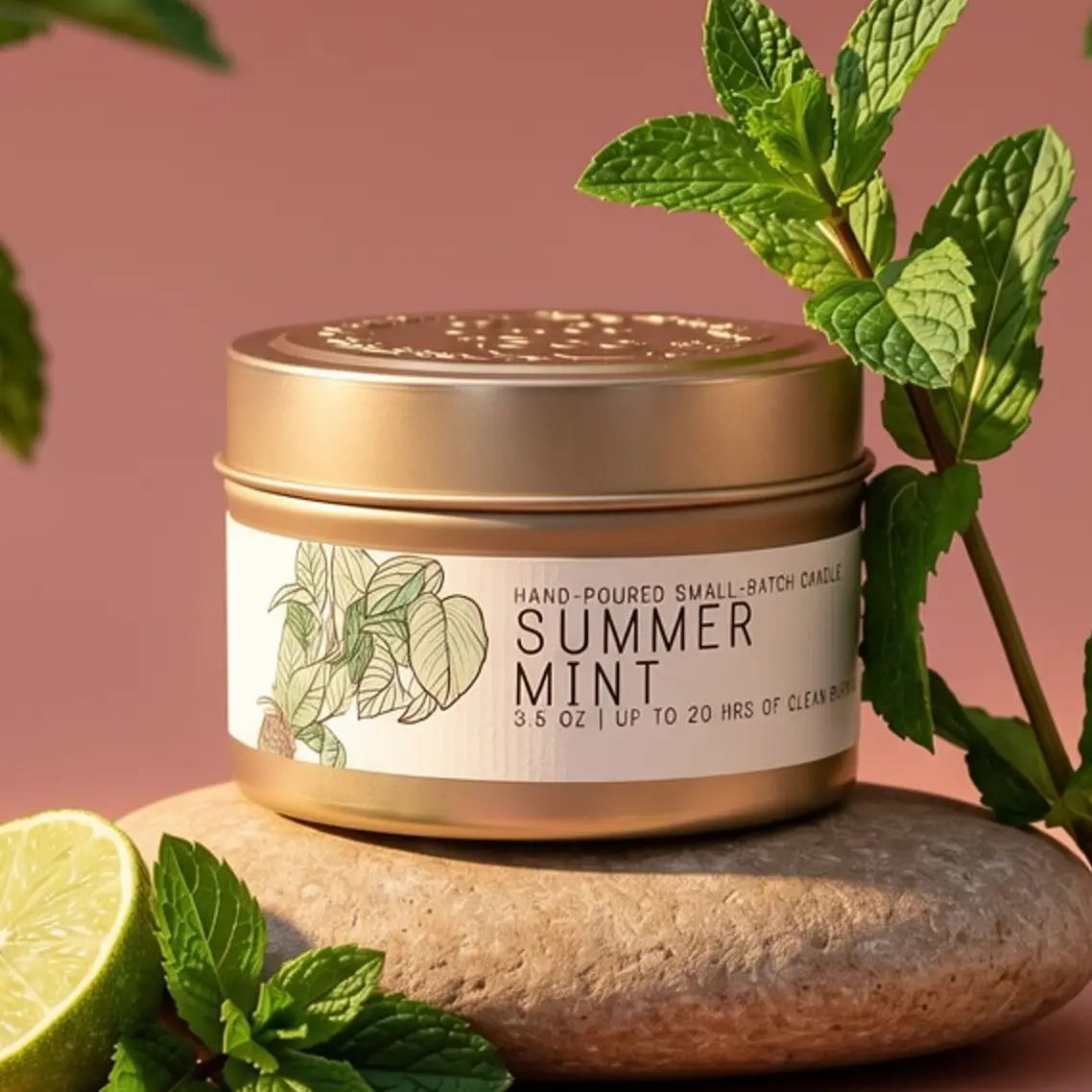 Summer Mint Tin Candle