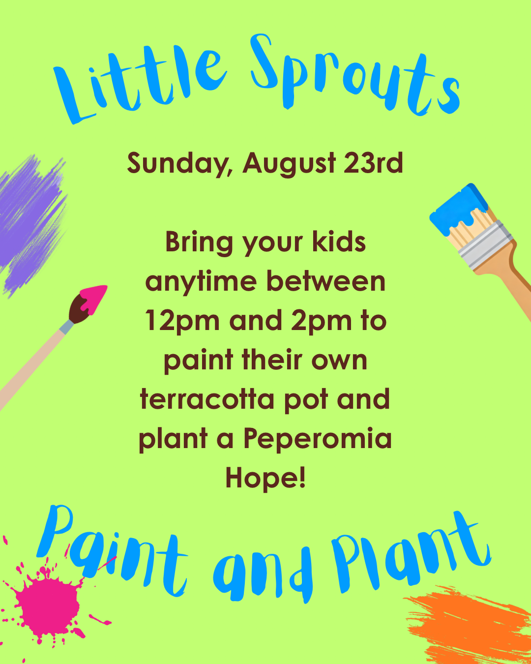 Little Sprouts Paint and Plant Ticket