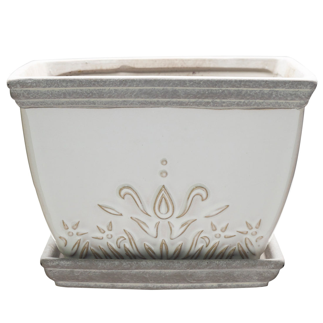 So Patio 8" brentwood planter white product photo