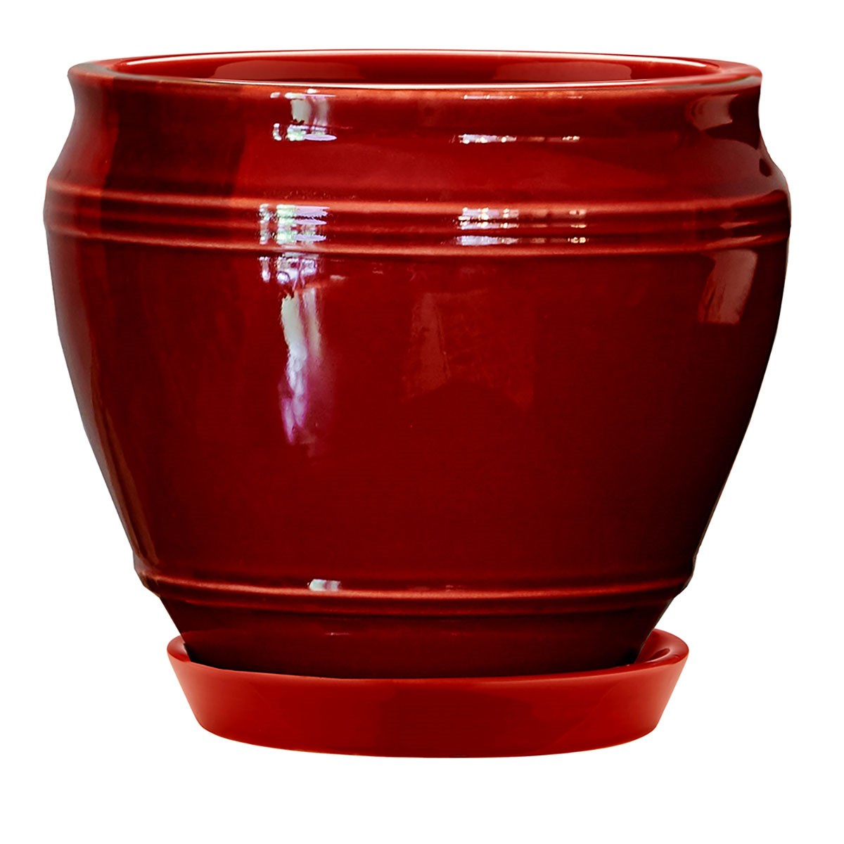 So Patio 8" collins planter oxblood product photo