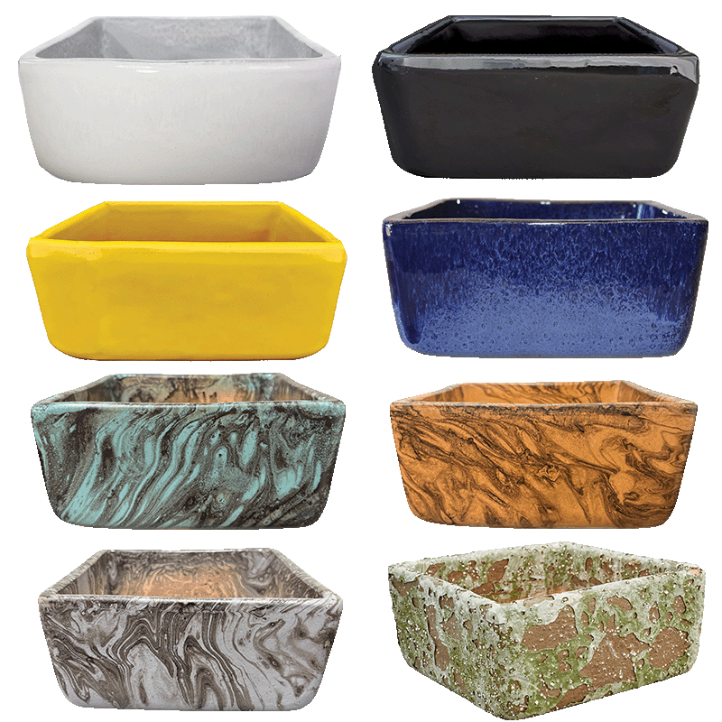 9” Canis Square Planter White product photo
