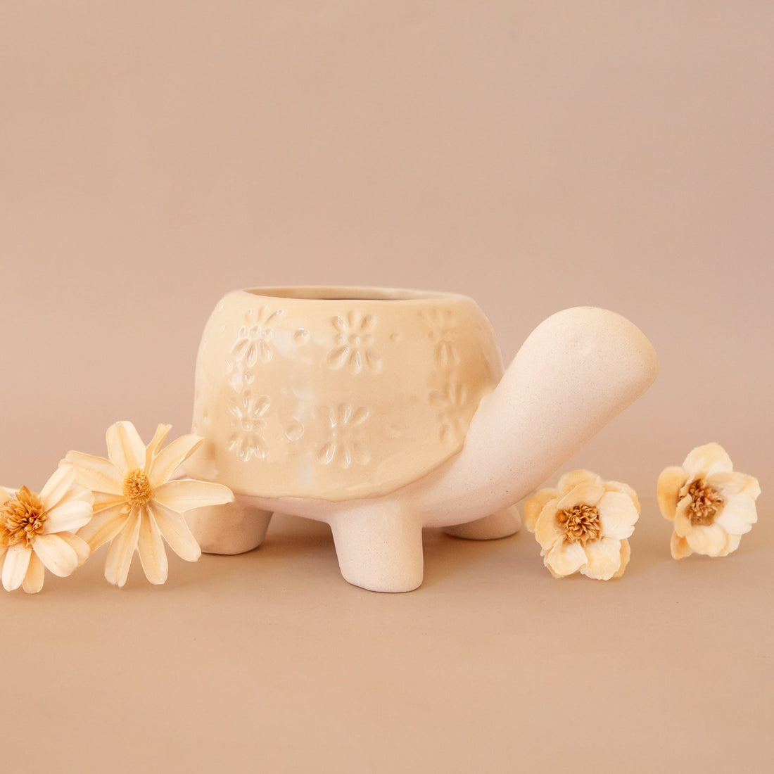 Jungle Club Turtle Pot Beige product photo
