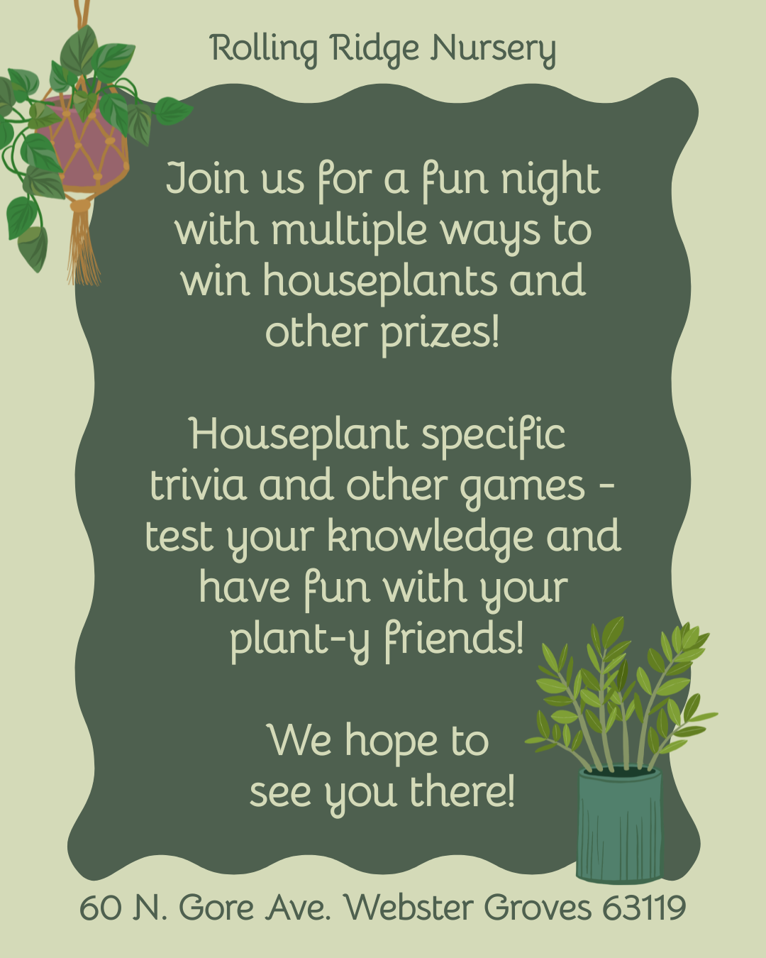 Houseplant Trivia and Game Night
